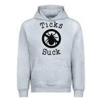 Heather Grey ticks suck shirt lyme disease gift green awareness ribbon Urban Hoodie - DesignPulse