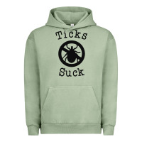 Pigment Oil Green ticks suck shirt lyme disease gift green awareness ribbon Urban Hoodie - DesignPulse