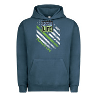Pigment Midnight Navy donate life Urban Hoodie - DesignPulse