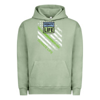 Pigment Oil Green donate life Urban Hoodie - DesignPulse