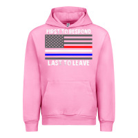 Fuchsia Pink police fire ems first responder american flag firefighter t shirt Urban Hoodie - DesignPulse