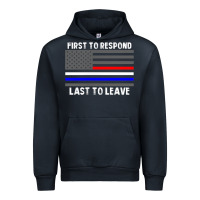 Navy police fire ems first responder american flag firefighter t shirt Urban Hoodie - DesignPulse