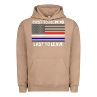 Pigment Burro police fire ems first responder american flag firefighter t shirt Urban Hoodie - DesignPulse