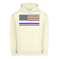 Pigment Pistachio police fire ems first responder american flag firefighter t shirt Urban Hoodie - DesignPulse