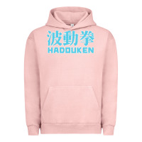 Pigment Salmon hadouken street arcade fighter retro ryu gaming funny Urban Hoodie - DesignPulse