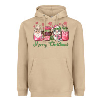 Mushroom pink  merry christmas coffee Heavyweight Hoodie - JahusDesignShop