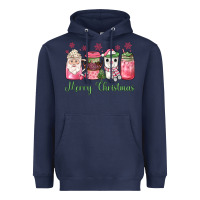 Navy pink  merry christmas coffee Heavyweight Hoodie - JahusDesignShop