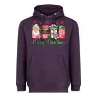 Plum pink  merry christmas coffee Heavyweight Hoodie - JahusDesignShop