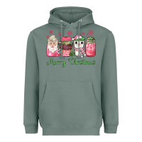 Sage pink  merry christmas coffee Heavyweight Hoodie - JahusDesignShop