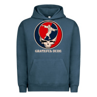 Pigment Midnight Navy grateful dude Urban Hoodie - DesignPulse
