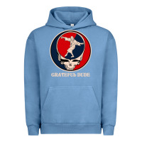 Pigment Pebble Blue grateful dude Urban Hoodie - DesignPulse