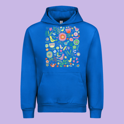 Cute Birds T  Shirt Birds And Blooms   Cute Floral Pattern By Cecca De Urban Hoodie Designed By Designpulse