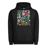 Pigment Black cute birds t  shirt birds and blooms   cute floral pattern by cecca de Urban Hoodie - DesignPulse