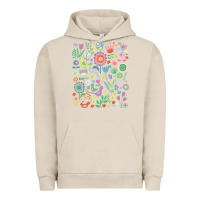 Pigment French Oak cute birds t  shirt birds and blooms   cute floral pattern by cecca de Urban Hoodie - DesignPulse