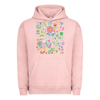 Pigment Salmon cute birds t  shirt birds and blooms   cute floral pattern by cecca de Urban Hoodie - DesignPulse