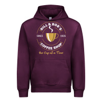 Mauve Wine bill and bob coffee shop aa recovery gift t shirt Urban Hoodie - PixelWave