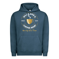 Pigment Midnight Navy bill and bob coffee shop aa recovery gift t shirt Urban Hoodie - PixelWave
