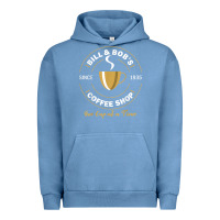 Pigment Pebble Blue bill and bob coffee shop aa recovery gift t shirt Urban Hoodie - PixelWave