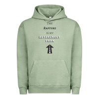 Pigment Oil Green the rapture is my retirement plan bible heaven jesus Urban Hoodie - PixelWave