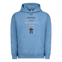 Pigment Pebble Blue the rapture is my retirement plan bible heaven jesus Urban Hoodie - PixelWave