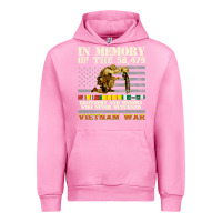 Fuchsia Pink Vietnam War Veterans US Memorial Day In The Memory Of 58479 38 Urban Hoodie - PixelWave