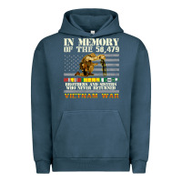 Pigment Midnight Navy Vietnam War Veterans US Memorial Day In The Memory Of 58479 38 Urban Hoodie - PixelWave