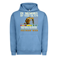 Pigment Pebble Blue Vietnam War Veterans US Memorial Day In The Memory Of 58479 38 Urban Hoodie - PixelWave
