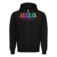 Black fight cancer in all colors Zipper Hoodie - AdoDesignShop