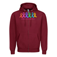 Burgundy fight cancer in all colors Zipper Hoodie - AdoDesignShop