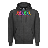 Charcoal Heather fight cancer in all colors Zipper Hoodie - AdoDesignShop