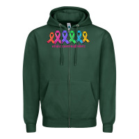 Sports Green fight cancer in all colors Zipper Hoodie - AdoDesignShop