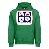 Emerald Coat of arms of Huntington Beach Urban Hoodie - PixelWave