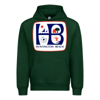 Forest Green Coat of arms of Huntington Beach Urban Hoodie - PixelWave