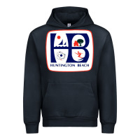Navy Coat of arms of Huntington Beach Urban Hoodie - PixelWave