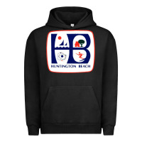 Pigment Black Coat of arms of Huntington Beach Urban Hoodie - PixelWave
