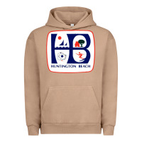 Pigment Burro Coat of arms of Huntington Beach Urban Hoodie - PixelWave
