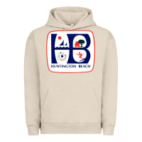 Pigment French Oak Coat of arms of Huntington Beach Urban Hoodie - PixelWave