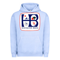 Pigment Grape Ice Coat of arms of Huntington Beach Urban Hoodie - PixelWave
