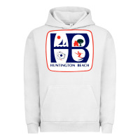 Pigment Lunar Rock Coat of arms of Huntington Beach Urban Hoodie - PixelWave