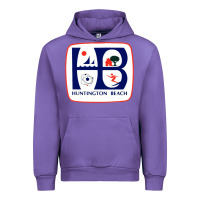 Tulip Coat of arms of Huntington Beach Urban Hoodie - PixelWave