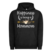 Pigment Black happiness is being a mommom  cute mothers day gifts Urban Hoodie - PixelWave