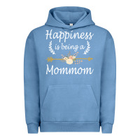Pigment Pebble Blue happiness is being a mommom  cute mothers day gifts Urban Hoodie - PixelWave