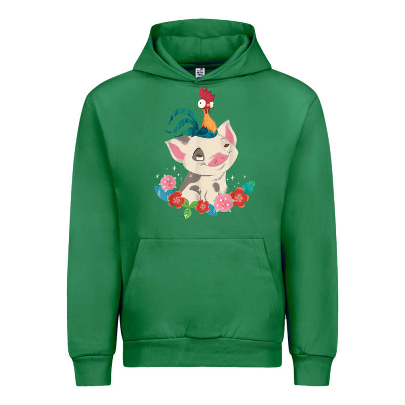Moana Heihei Rooster Pua Flowers Graphic Urban Hoodie by PixelWave | Teevron