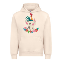 Sandshell Moana HeiHei Rooster Pua Flowers Graphic Urban Hoodie - PixelWave