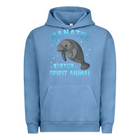 Pigment Pebble Blue manatee gifts Urban Hoodie - PixelWave