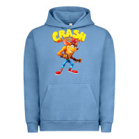 Pigment Pebble Blue crash bandicoot Urban Hoodie - PixelWave