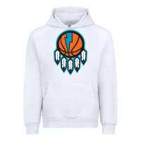 White OKC Thunder Dreamcatcher 1 Urban Hoodie - PixelWave