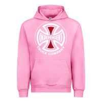 Fuchsia Pink independent company cross skateboard Urban Hoodie - PixelWave