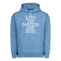 Pigment Pebble Blue i love tap dancing & dogs funny dog gift t shirt men women Urban Hoodie - PixelWave