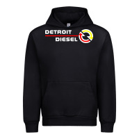 Black Detroit Diesel Urban Hoodie - PixelWave